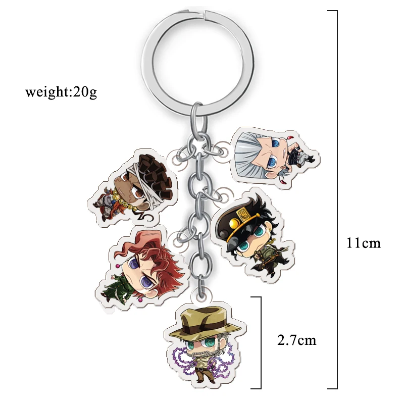 Anime Jojo Bizarre Adventure Cosplay Key Chains Holder Fashion Cartoon Jotaro Kujo Figure Keychains Keyrings Jewelry Gift
Anime Jojo Bizarre Adventure Cosplay Key Chains Holder Fashion Cartoon Jotaro Kujo Figure Keychains Keyrings Jewelry Gift