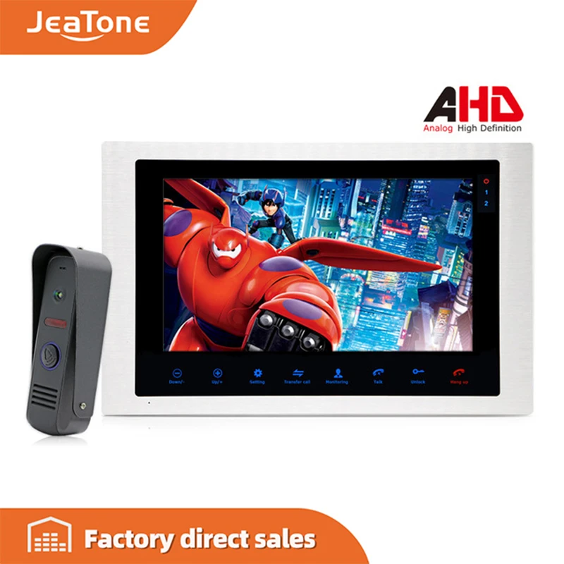 1080P AHD 10'' Video Door Phone Video Intercom Doorbell IP65 Waterproof Camera Support Voice Message/Motion Detection/MP4 Player
1080P AHD 10'' Video Door Phone Video Intercom Doorbell IP65 Waterproof Camera Support Voice Message/Motion Detection/MP4 Player