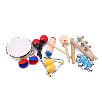 10Pcs/Set Wooden Percussion Toy With PVC Bag Rhythm Musical Band Set Children Musical Instruments Set Kids Early Education Toys
10Pcs/Set Wooden Percussion Toy With PVC Bag Rhythm Musical Band Set Children Musical Instruments Set Kids Early Education Toys