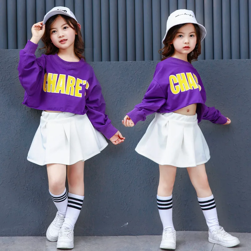 Children Jazz Hiphop Hip Hop Costume Long Sleeve Girls Navel Set Tutu Cheerleading Performance Wear
Children Jazz Hiphop Hip Hop Costume Long Sleeve Girls Navel Set Tutu Cheerleading Performance Wear