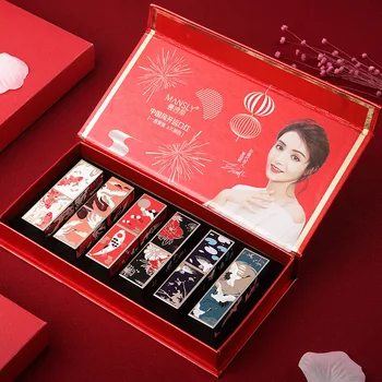 Hengfang Poetry Man Lai Chinese-style Palace Joint Lipstick Gift Set Lipstick Moisturizing Moisturizing Matte Non-stick Cup
Hengfang Poetry Man Lai Chinese-style Palace Joint Lipstick Gift Set Lipstick Moisturizing Moisturizing Matte Non-stick Cup