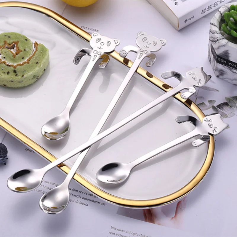 Cat Spoon Coffee Tea Spoons 304 Stainless Steel Small Mini Spoon Set Lovely Mini Scoops Kitchen Gadgets
Cat Spoon Coffee Tea Spoons 304 Stainless Steel Small Mini Spoon Set Lovely Mini Scoops Kitchen Gadgets