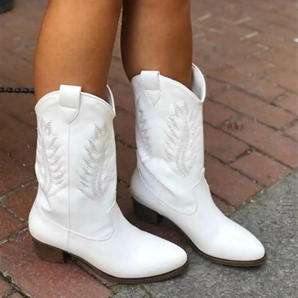 low heel western boots