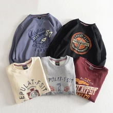 2021 American Retro Terry Printed Hoodies Men's Pure Cotton Washed Old Round Neck Pullover Knitted Long-sleeved Casual Sportwear
2021 American Retro Terry Printed Hoodies Men's Pure Cotton Washed Old Round Neck Pullover Knitted Long-sleeved Casual Sportwear