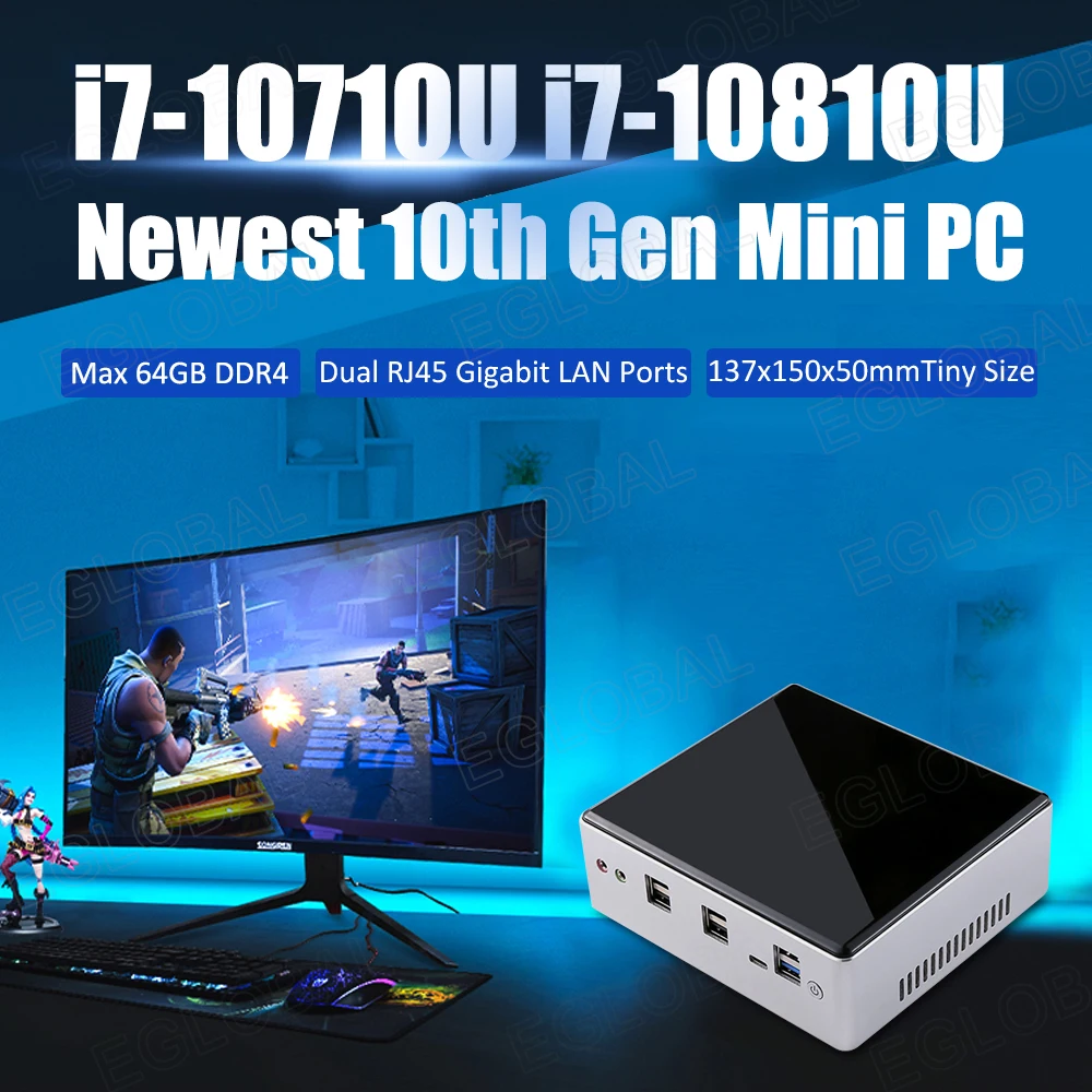Мини-вентилятор Eglobal Intel Core 10th, i5 10110U, i7 10710U, RJ45, Lan, Windows 10, Linux, HD, DP, AC, Wi-Fi
Мини-вентилятор Eglobal Intel Core 10th, i5 10110U, i7 10710U, RJ45, Lan, Windows 10, Linux, HD, DP, AC, Wi-Fi