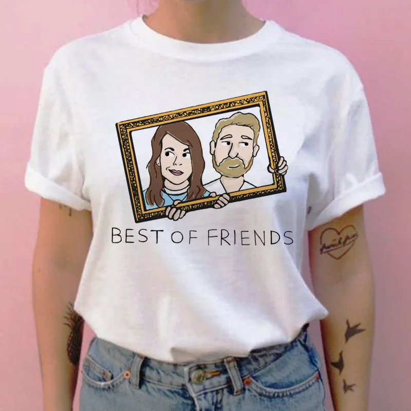 friend tv show women t shirt harajuku cartoon top tee shirt women female Casual Vintage Printing streetwear tshirt