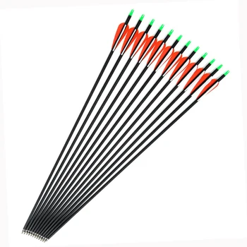 28/30 Inches Mixed-Carbon Arrow Spine 500 with Replaceable Arrowhead for Compound/Recurve Bow Archery Shooting
28/30 Inches Mixed-Carbon Arrow Spine 500 with Replaceable Arrowhead for Compound/Recurve Bow Archery Shooting