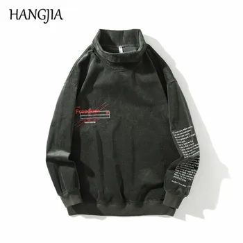 Mens Corduroy Turtelneck Hoodies Harajuku Streetwear Pullovers Hip Hop Wash Distressed Hoodies Sweatshirts for Men Women
Mens Corduroy Turtelneck Hoodies Harajuku Streetwear Pullovers Hip Hop Wash Distressed Hoodies Sweatshirts for Men Women