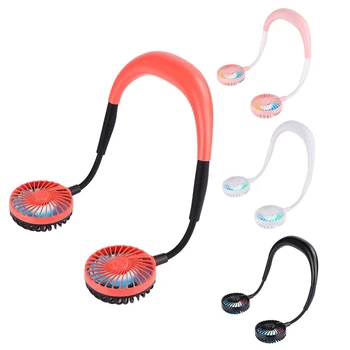 New USB Hands-Free Hanging Neck Fan 2000MAh Mini Personal Portable Cooling Fan 7Color LED Lights Air Cooler 
New USB Hands-Free Hanging Neck Fan 2000MAh Mini Personal Portable Cooling Fan 7Color LED Lights Air Cooler