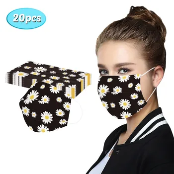 20PCS Adult Disposable Mask Breathing Non-woven 3 Layers Floral Print Face Masks Unisex Adult mondkapjes wegwerp Faceshields
20PCS Adult Disposable Mask Breathing Non-woven 3 Layers Floral Print Face Masks Unisex Adult mondkapjes wegwerp Faceshields