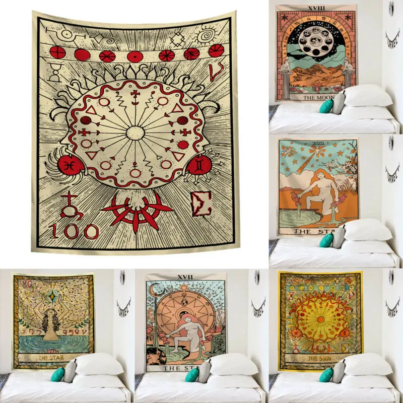 Tapestry Wall Hanging Polyester Tarot Card Pattern Blanket Tapestry Home Decor New
Tapestry Wall Hanging Polyester Tarot Card Pattern Blanket Tapestry Home Decor New