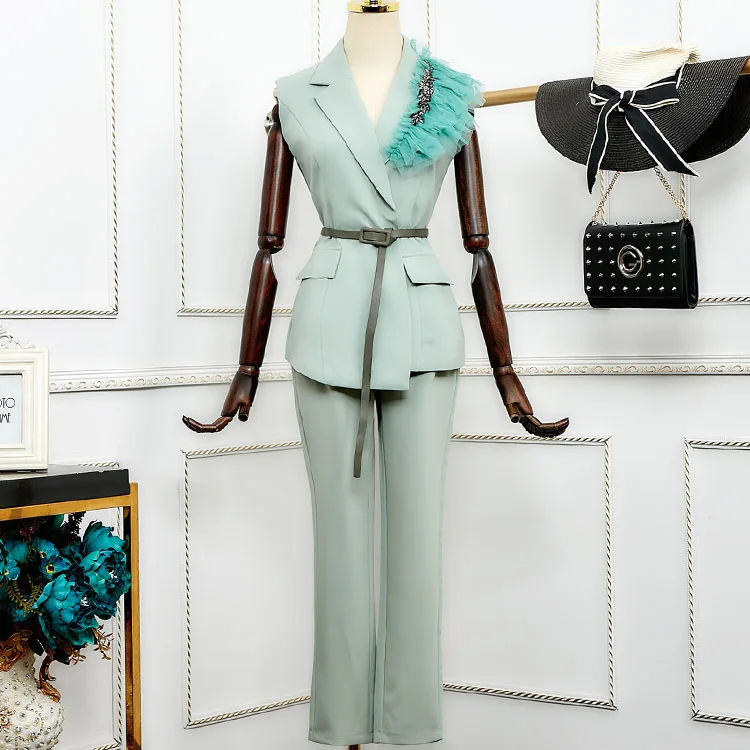Ladies Fashion Suit 2020 New Summer Female Pop Design Vest Jacket with Pants Two-Piece Set Womens Sets Nancylim
Ladies Fashion Suit 2020 New Summer Female Pop Design Vest Jacket with Pants Two-Piece Set Womens Sets Nancylim