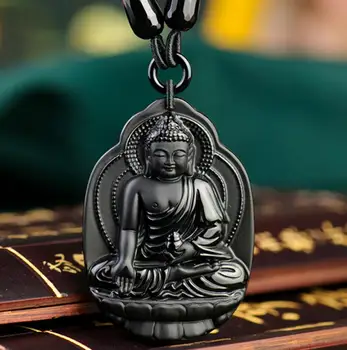 Fashion jewelry Free Shipping Belwide Obsidian Obsidian Necklace Bhaisajyaguru Buddha Pendant Gift Gift of gratitude in elder r
Fashion jewelry Free Shipping Belwide Obsidian Obsidian Necklace Bhaisajyaguru Buddha Pendant Gift Gift of gratitude in elder r