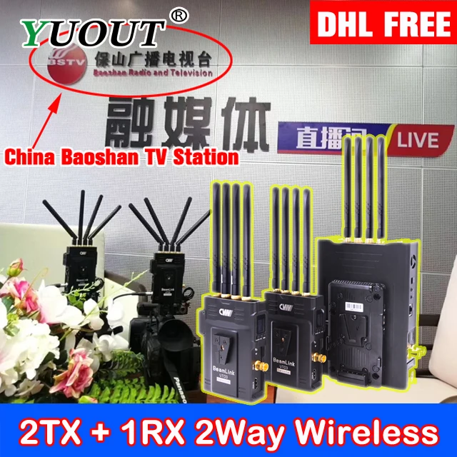2TX and 1RX HDMI SDI Wireless HD Video Transmitter and Receiver 1080P Professional Broadcast Camera Transmitter
2TX and 1RX HDMI SDI Wireless HD Video Transmitter and Receiver 1080P Professional Broadcast Camera Transmitter