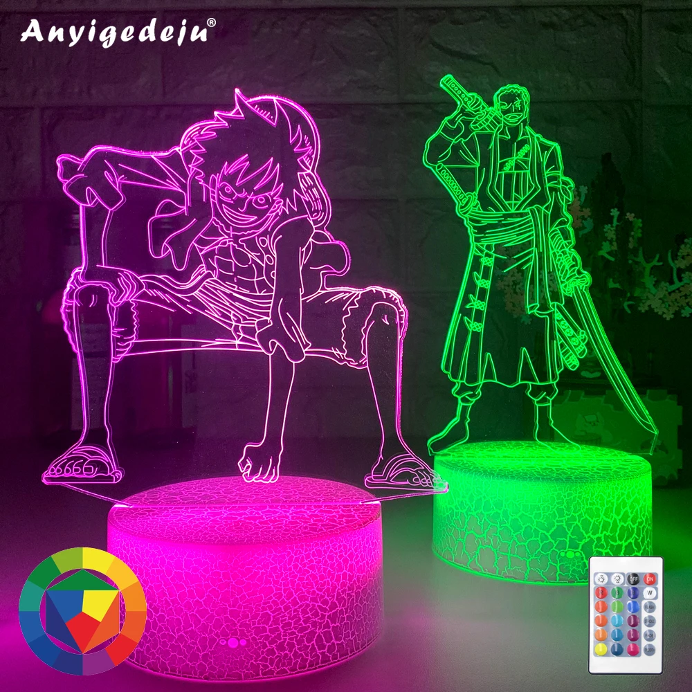 Anime ONE PIECE Monkey D Luffy Figure Kids Night Light Led Colors Changing Atmosphere for Child Bedroom Bedside Decor Desk Lamps
Anime ONE PIECE Monkey D Luffy Figure Kids Night Light Led Colors Changing Atmosphere for Child Bedroom Bedside Decor Desk Lamps
