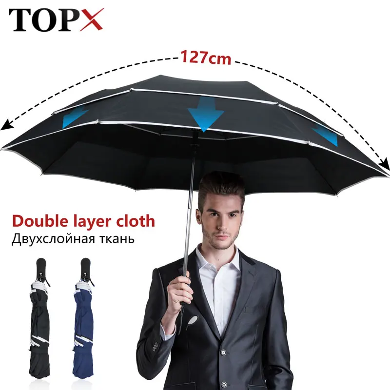 110cm Durable Umbrella Rain Men Women Double Layer Large Semi-Automatic Umbrella Windproof Business Men Travel Women Umbrella
110cm Durable Umbrella Rain Men Women Double Layer Large Semi-Automatic Umbrella Windproof Business Men Travel Women Umbrella