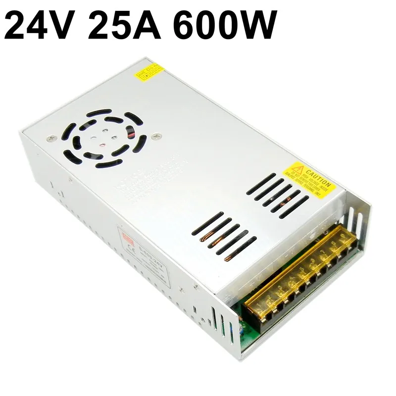 

24V 25A 600W Switching Power Supply Single Output Transformers 110V 220V AC TO DC 24 volt SMPS for LED Strip Lamp Light
