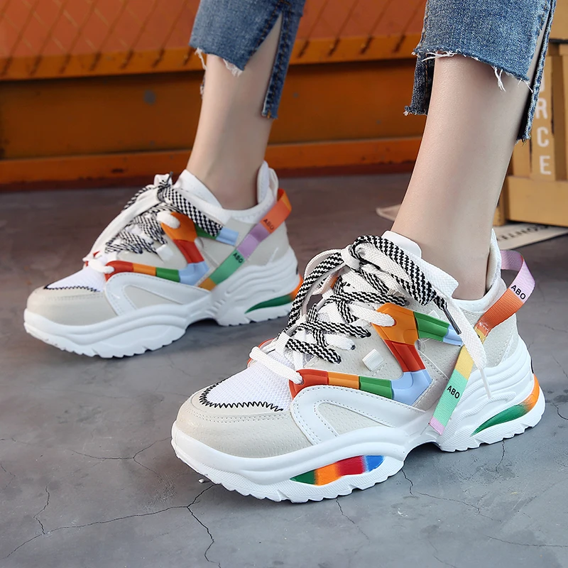 Dihope Trendy Women Sneakers Thick Sole Ladies Platform Shoes Web Celebrity Chunky Dad Sneakers Chaussures Femme Buty Damskie
Dihope Trendy Women Sneakers Thick Sole Ladies Platform Shoes Web Celebrity Chunky Dad Sneakers Chaussures Femme Buty Damskie