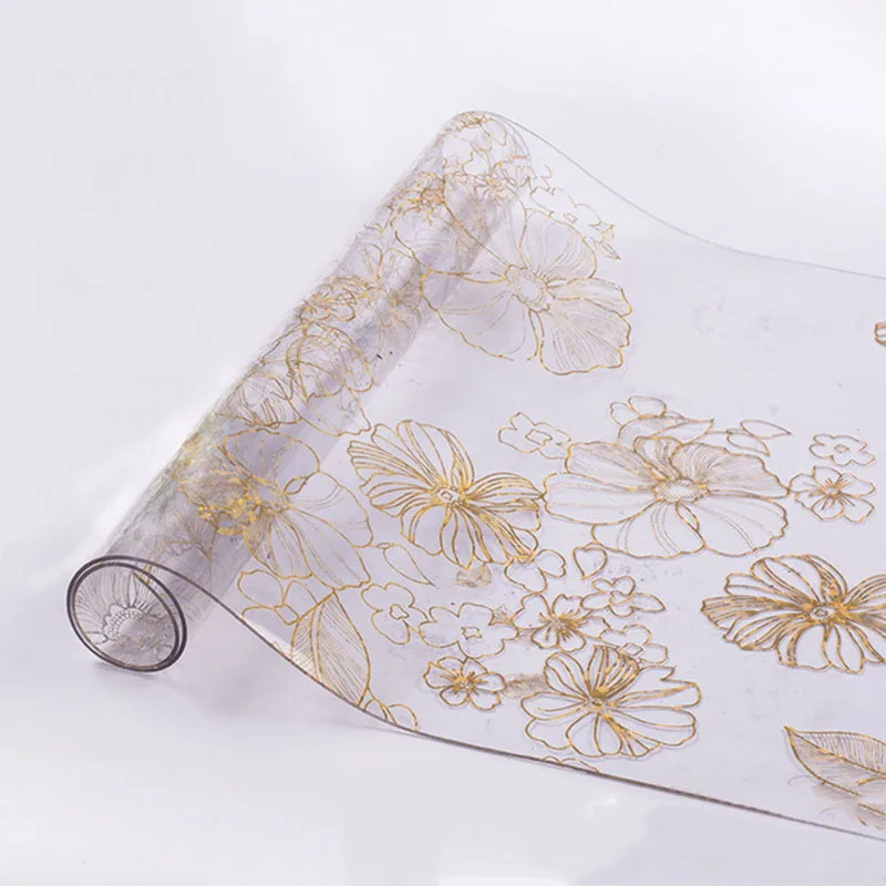 0.15mm PVC Gold Flower Table Clothsoft Glass Tablecloths Waterproof Oilcloth Dining Kitchen Table Mats for Party Home Decoration
0.15mm PVC Gold Flower Table Clothsoft Glass Tablecloths Waterproof Oilcloth Dining Kitchen Table Mats for Party Home Decoration