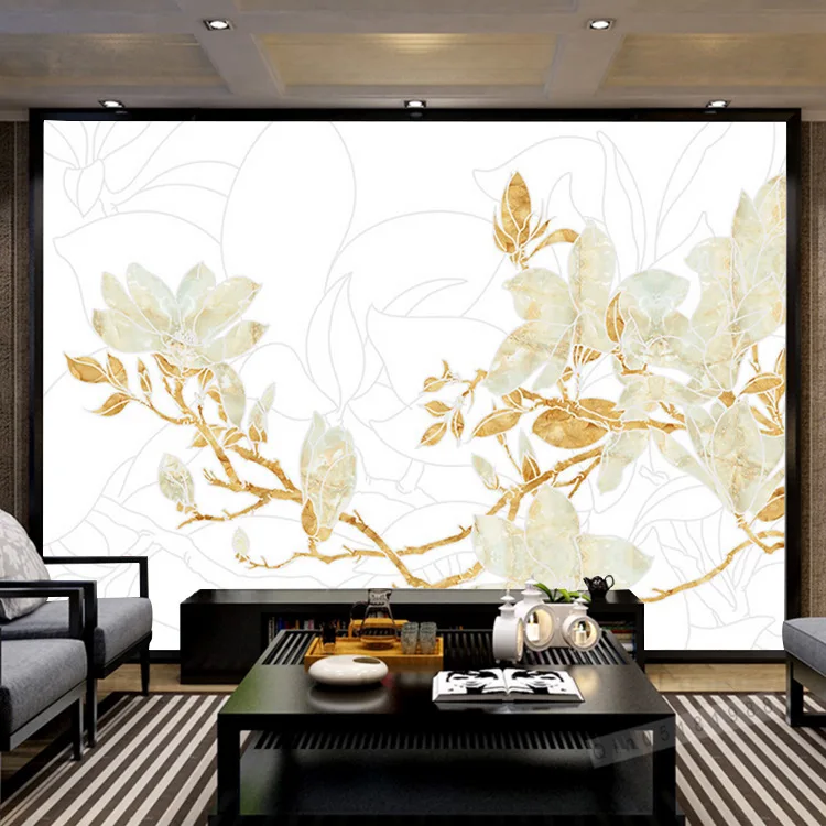 Modern Chinese Style Television TV Wall Sofa Wallpaper Mural Xie Chamber Lan Yu Modern European Style Wall Mural 
Modern Chinese Style Television TV Wall Sofa Wallpaper Mural Xie Chamber Lan Yu Modern European Style Wall Mural