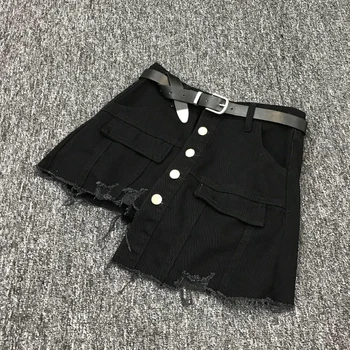 Women Harajuku Irregular Jeans Shorts Skirts Korean Buttons High Waist Kpop Denim Short Pants Casual Ripped Streetwear Shorts 
Women Harajuku Irregular Jeans Shorts Skirts Korean Buttons High Waist Kpop Denim Short Pants Casual Ripped Streetwear Shorts