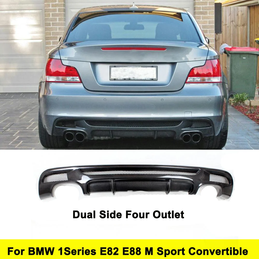 Углеродное волокно гоночный задний диффузор спойлер для BMW E82 E88 M Спорт 2 двери