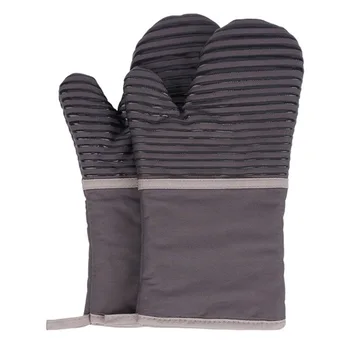 

1 Pair Oven Mitts with Quilted Cotton Lining Heat Resistant Up to 500 Degrees Fahrenheit Kitchen Gloves Flame Oven Mitt Set 66CY