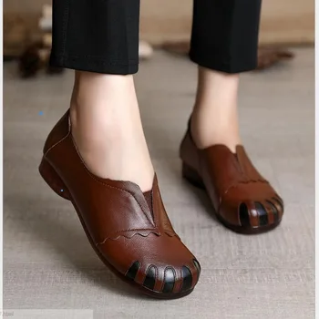 RUSHIMAN Women's Flats Handmade Shoes 2020 Autumn Genuine Leather Ladies Shoe Soft Comfortable Shoes Women Casual Shoes
RUSHIMAN Women's Flats Handmade Shoes 2020 Autumn Genuine Leather Ladies Shoe Soft Comfortable Shoes Women Casual Shoes