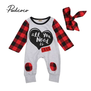 Pudcoco Spring Autumn Baby Plaid Long Rompers Newborn Baby Boys Girls Plaids Romper Jumpsuit Headband Outfits Baby Clothes 0-24M 
Pudcoco Spring Autumn Baby Plaid Long Rompers Newborn Baby Boys Girls Plaids Romper Jumpsuit Headband Outfits Baby Clothes 0-24M