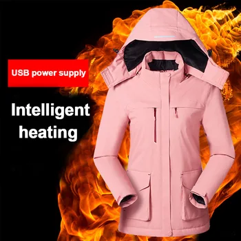 Long Sleeves Washable Usb Infrared Women Heated Winter Jacket Outdoor Sports Skiing Solid Hooded Windproof Thermal Keep Warm
Long Sleeves Washable Usb Infrared Women Heated Winter Jacket Outdoor Sports Skiing Solid Hooded Windproof Thermal Keep Warm