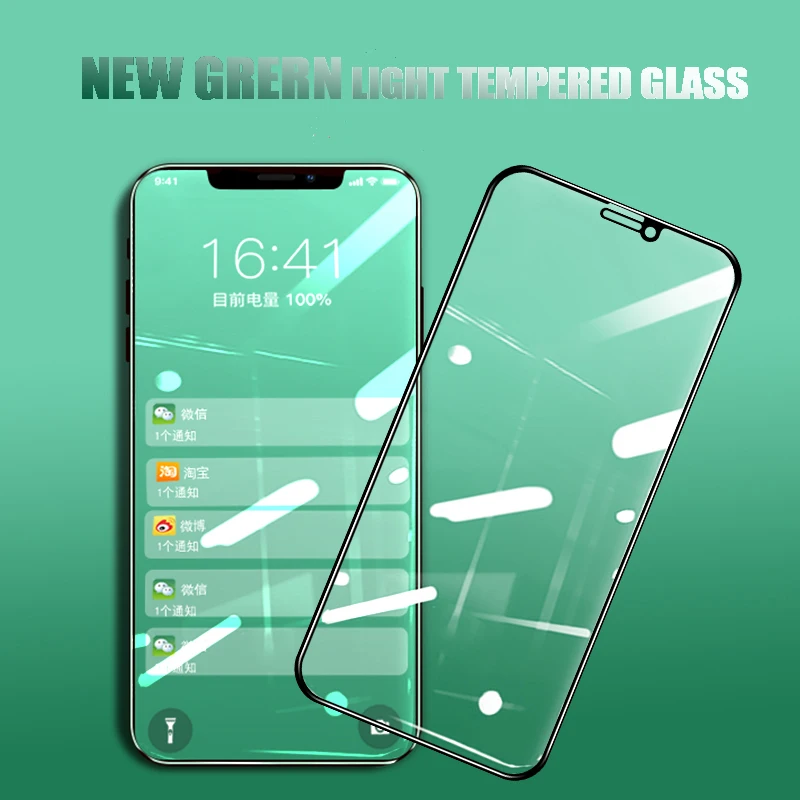 Luxury Tempered Glass Green Ray Light Screen Protector for iPhone 7 8 Plus Full Protective Cover Film for iPhone 12 11 Pro Max X
Luxury Tempered Glass Green Ray Light Screen Protector for iPhone 7 8 Plus Full Protective Cover Film for iPhone 12 11 Pro Max X