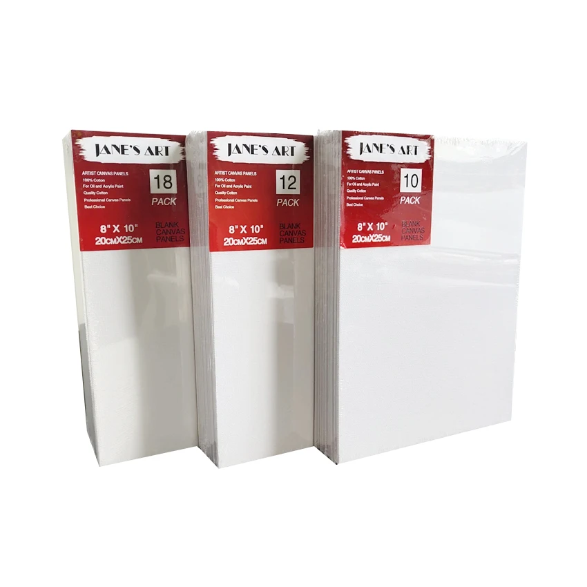Painting Board 100% Cotton 8"x10"(20x25cm) 18pack Canvas Panel Great for Students to Professional Artists
Painting Board 100% Cotton 8"x10"(20x25cm) 18pack Canvas Panel Great for Students to Professional Artists