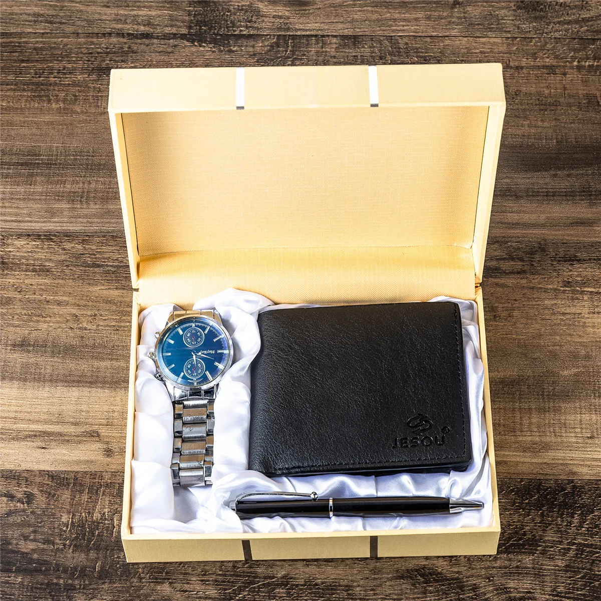 Men Gift Set Exquisite Packaging Watch + Wallet Pen Kit Fashion Creative Packaged Combination
Men Gift Set Exquisite Packaging Watch + Wallet Pen Kit Fashion Creative Packaged Combination