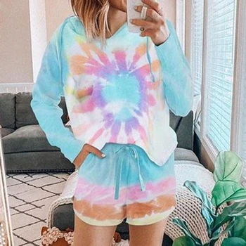 WEPBEL Casual Printed Long-Sleeved Pullovers Shorts Shorts Home Sets Leisure Tops Women Pajamas Sets Fashion Sleepwear Underwear
WEPBEL Casual Printed Long-Sleeved Pullovers Shorts Shorts Home Sets Leisure Tops Women Pajamas Sets Fashion Sleepwear Underwear