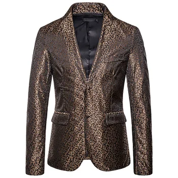 New 2019 men's business casual fashion British nightclub party coffee suit men embossed craft single row two button wedding suit 
New 2019 men's business casual fashion British nightclub party coffee suit men embossed craft single row two button wedding suit