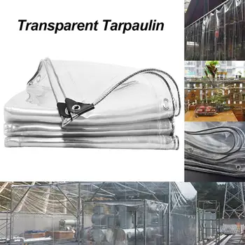 

PVC Film Cover Transparent Rainproof Cloth Garden Plants Shelter Balcony Waterproof Tarpaulin Car Truck Visible Tarp