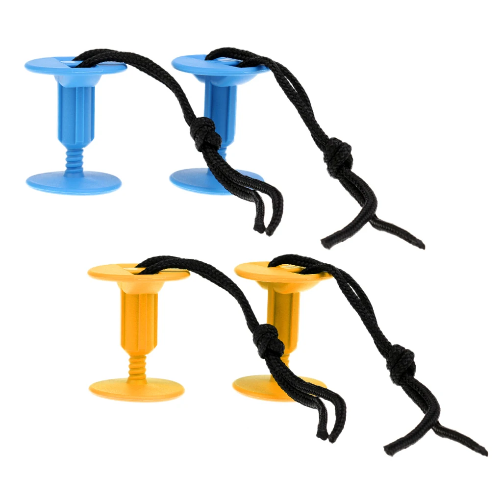 4Pcs/Pack Surfboard Body Board Threaded Leash Plugs with Cords Strings Water Sports Surfing Accessories | Спорт и развлечения