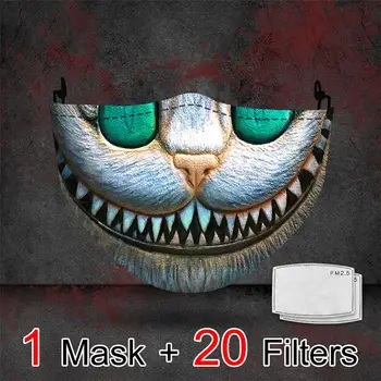Halloween Scary Cloth Face Mask Creative Funny Masks with Pm2.5 filter Mouth Face Mask Dustproof Washable Reusable Mascarillas 
Halloween Scary Cloth Face Mask Creative Funny Masks with Pm2.5 filter Mouth Face Mask Dustproof Washable Reusable Mascarillas