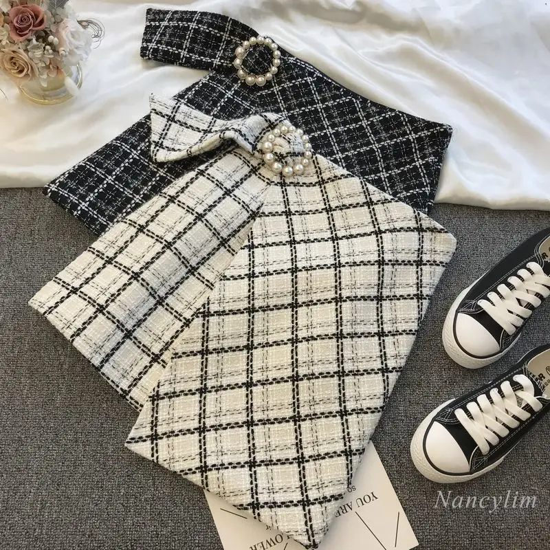 Nancylim Package Hip Skirt Woman Autumn and Winter Tweed Grid High Waist Split Skirts Female Clothes New
Nancylim Package Hip Skirt Woman Autumn and Winter Tweed Grid High Waist Split Skirts Female Clothes New