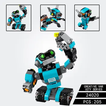 Compatible GSBAN Creators Citys Robo Explorer set 3in1 Cute Robot Model Dog Bird 24020 Building Blocks Toys For Childrens
Compatible GSBAN Creators Citys Robo Explorer set 3in1 Cute Robot Model Dog Bird 24020 Building Blocks Toys For Childrens