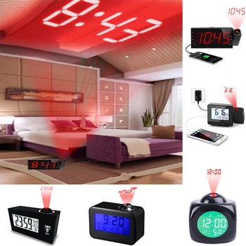 USB Digital Projection Alarm Clock Weather Station Temperature Desk Time Date Display Projector Calendar Wake Up Table Led Clock
USB Digital Projection Alarm Clock Weather Station Temperature Desk Time Date Display Projector Calendar Wake Up Table Led Clock