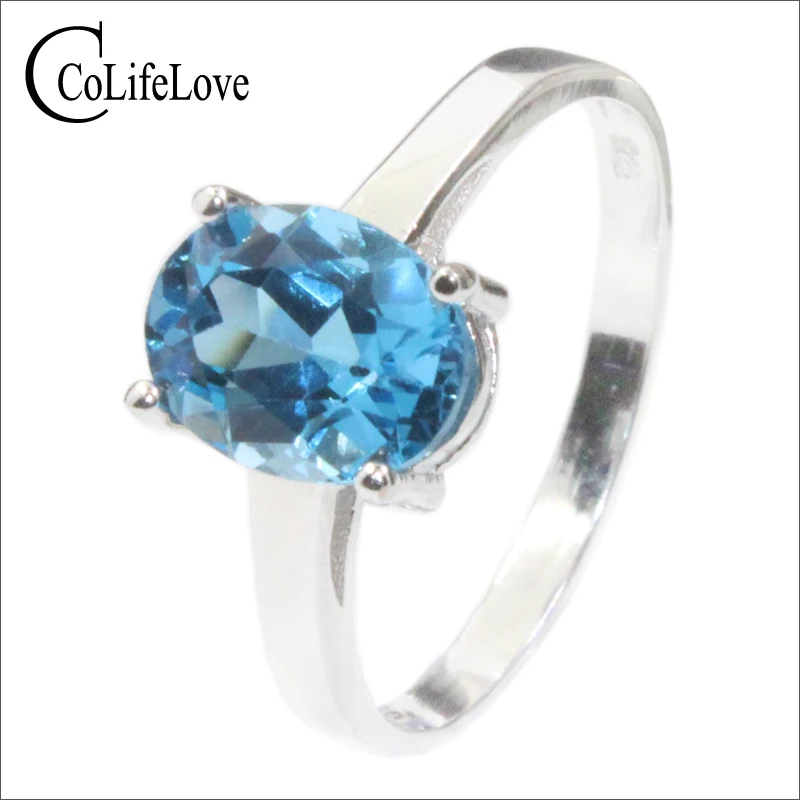Fashion Simple Proposal Ring 8*10 Mm 2ct Natural Blue Topaz Ring for Lady 925 Sterling Silver Topaz Ring Best Gift for Girl
Fashion Simple Proposal Ring 8*10 Mm 2ct Natural Blue Topaz Ring for Lady 925 Sterling Silver Topaz Ring Best Gift for Girl