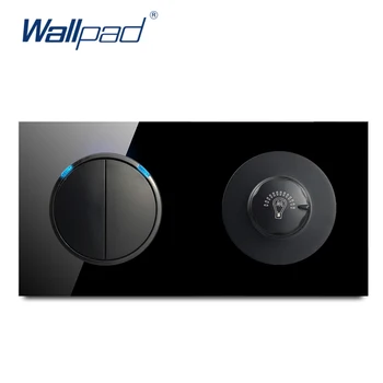 2020 Wallpad 2 Gang 2 Way With Dimmer Wall Light Switch With LED Indicator Crystal Glass Panel 16A
2020 Wallpad 2 Gang 2 Way With Dimmer Wall Light Switch With LED Indicator Crystal Glass Panel 16A