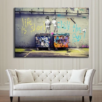 Banksy Graffiti Art Abstract Canvas Painting Posters and Prints "Life Is Short Chill The Duck Out" Wall Canvas Art Home Decor
Banksy Graffiti Art Abstract Canvas Painting Posters and Prints "Life Is Short Chill The Duck Out" Wall Canvas Art Home Decor