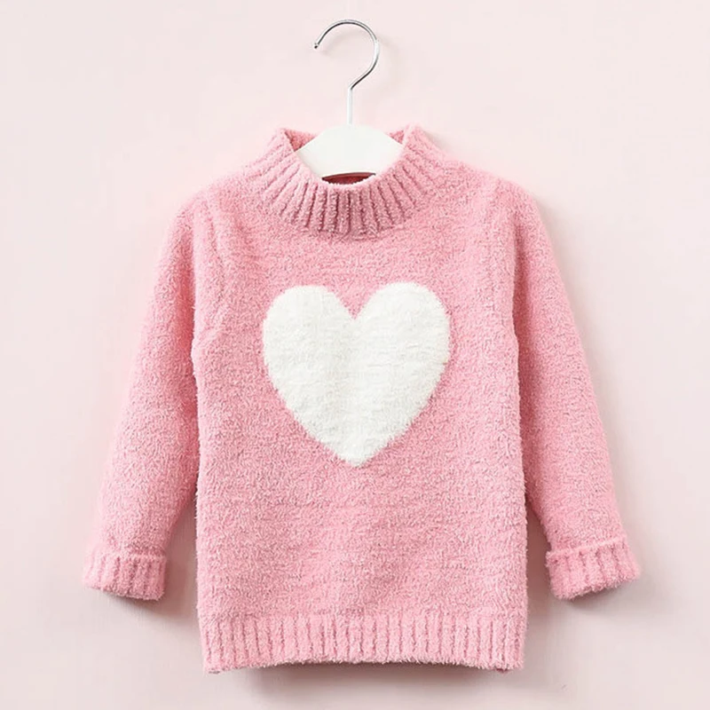 Фото Свитер для девочек коллекция 2019 года зимний теплый весенний вязаный свитер с