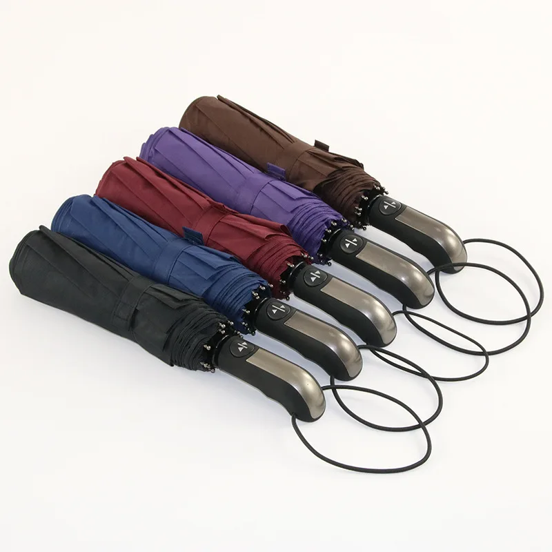 Oversized Double Fully Automatic Umbrella 10 Bone Wind-Resistant Three Folding Men shang wu san Customizable Logo Advertisement
Oversized Double Fully Automatic Umbrella 10 Bone Wind-Resistant Three Folding Men shang wu san Customizable Logo Advertisement