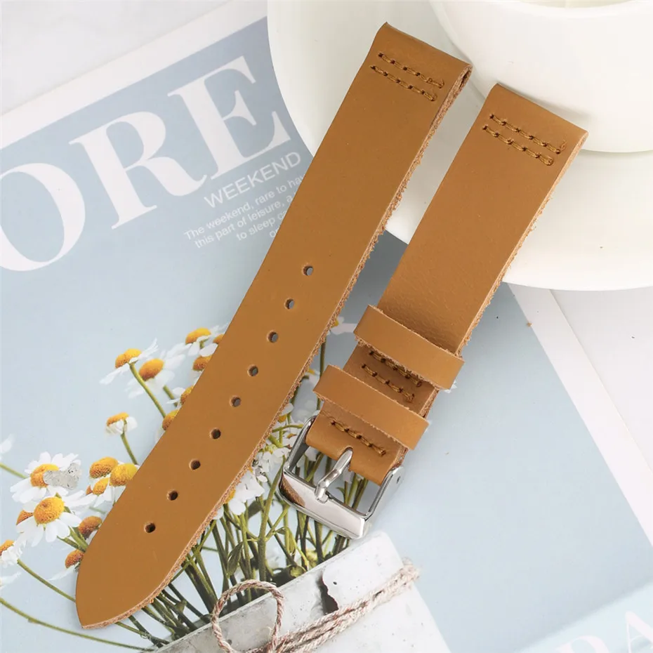 Genuine Leather Watch Band for Wood Watches 20 mm Width Pin Buckle Watchbands Replacement Item with 2 Pairs Spring Bars
Genuine Leather Watch Band for Wood Watches 20 mm Width Pin Buckle Watchbands Replacement Item with 2 Pairs Spring Bars