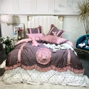 40Egyptian cotton rabbit duvet cover bedsheet fitted sheet Luxury bedding set king size queen embroidery bed set
40Egyptian cotton rabbit duvet cover bedsheet fitted sheet Luxury bedding set king size queen embroidery bed set