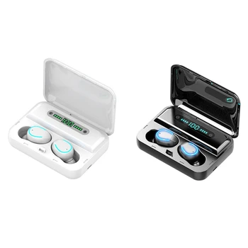 2 Pcs TWS Bluetooth Earphones 5.0 Mini LED Display Headphones Stereo Sound Wireless Headsets Earbuds Sport with Microphone - Bla
2 Pcs TWS Bluetooth Earphones 5.0 Mini LED Display Headphones Stereo Sound Wireless Headsets Earbuds Sport with Microphone - Bla