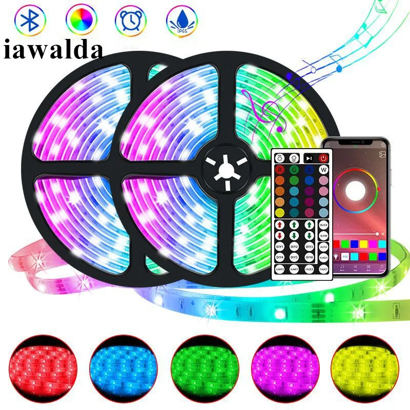 iawalda High-end Bluetooth Led Strip SMD 2835 10M 20M RGB Waterproof flexible diode tape DC12V With a Bluetooth remote Soft tape
iawalda High-end Bluetooth Led Strip SMD 2835 10M 20M RGB Waterproof flexible diode tape DC12V With a Bluetooth remote Soft tape